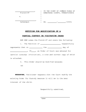 Petition for Modification of Custody Order