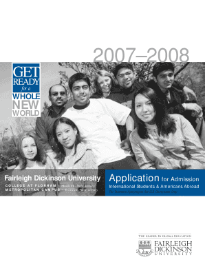 Fairleigh Dickinson University Application for Admission