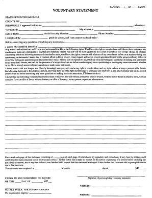 Voluntary Statement Form