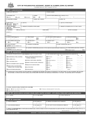 Philadelphia Accident Injury Illness Report