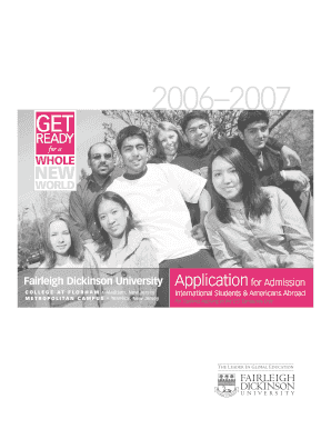 Fairleigh Dickinson University Application for Admission