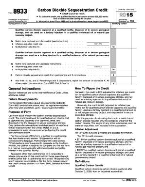 IRS Form 8933 Carbon Dioxide Sequestration Credit