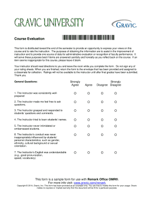 Course Evaluation Form