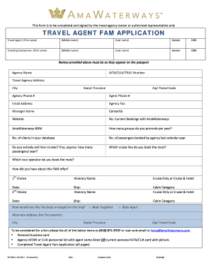 Travel Agent FAM Application