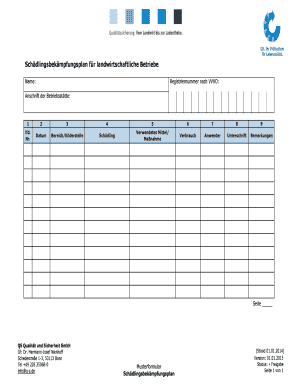 Schädlingsbekämpfungsplan für landwirtschaftliche Betriebe