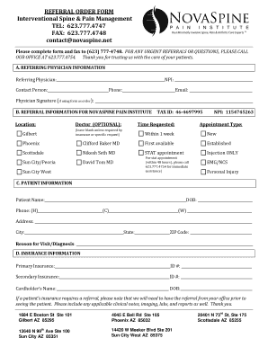 Referral Order Form