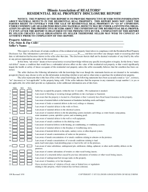 Illinois Residential Real Property Disclosure Report