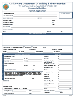Clark County Residential Building Permit Application