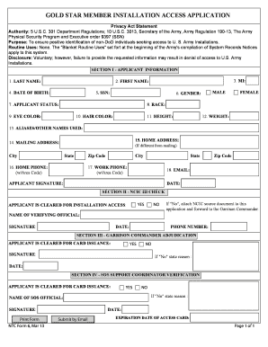 US Army Installation Access Application