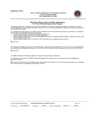 Labor Condition Application for Nonimmigrant Workers