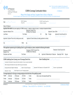 COBRA Coverage Continuation Notice