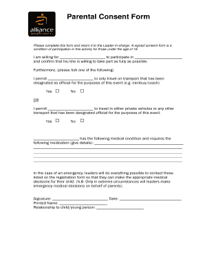 Parental Consent Form