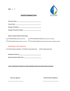 ScanTron Request Form