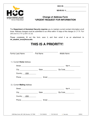 Change of Address Form