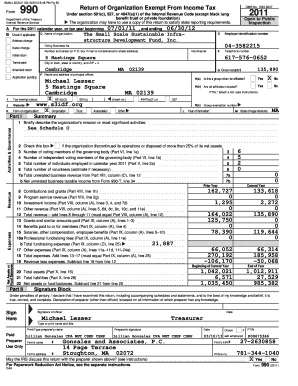 Form 990 Tax Exemption Return