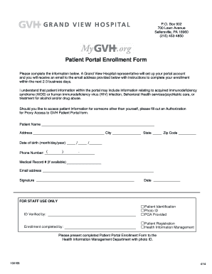 Patient Portal Enrollment Form