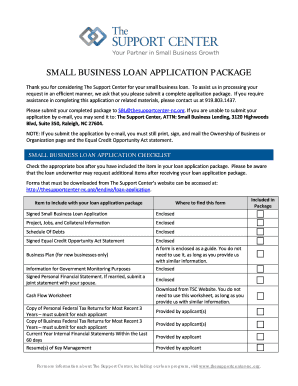 Small Business Loan Application Package
