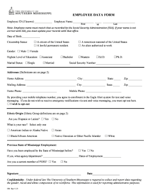 Employee Data Form
