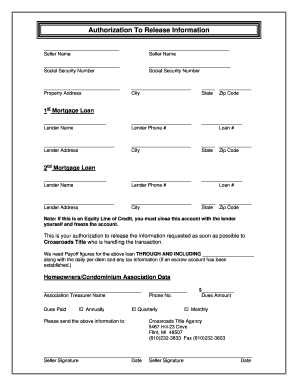 Authorization To Release Information