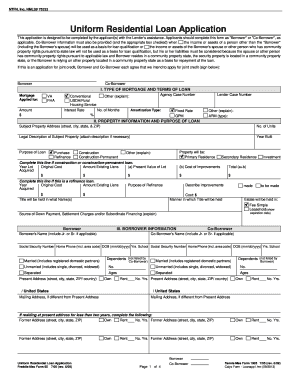 Uniform Residential Loan Application