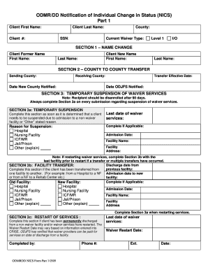 ODMRDD NICS Form Part 1