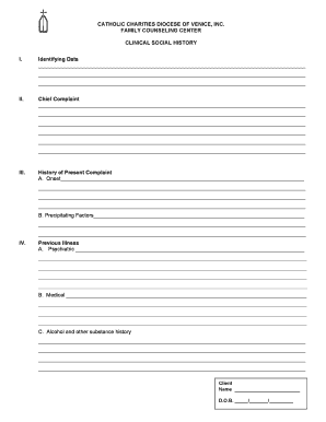 Clinical Social History Form