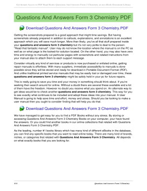 Questions And Answers Form 3 Chemistry - - ownport