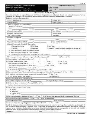 West Virginia Employers' Report of Injury
