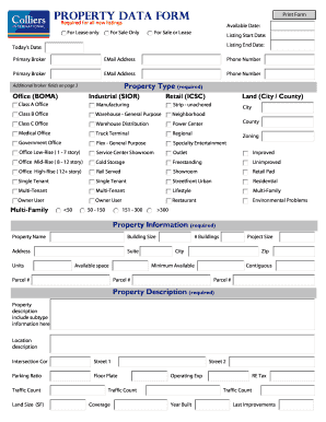 Property Data Form