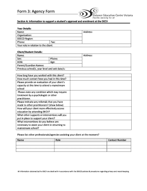 Agency Form 3