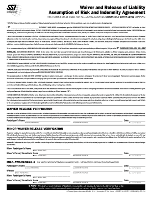 Waiver and Release of Liability for Diving Activities