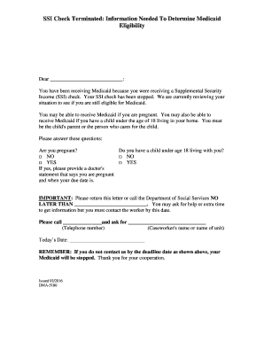 Medicaid Eligibility Review Form
