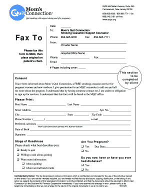 Mom's Quit Connection Consent Form