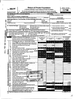 IRS Form 990-PF 2014