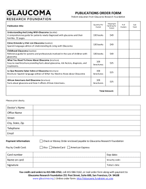 Publications Order Form