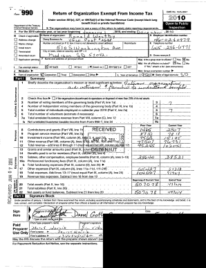 Form 990 Return of Organization Exempt