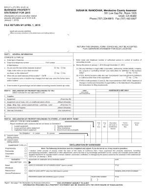California Business Property Statement