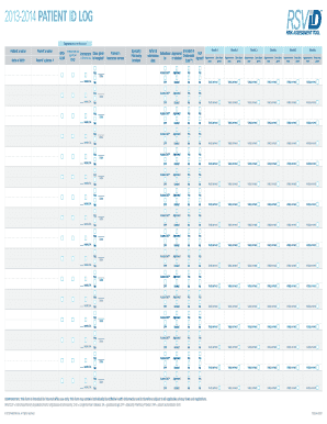 Alzheimer's disease system disorder template - 20132014 PATIENT ID LOG