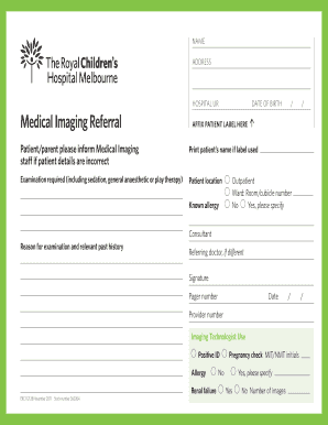 Medical Imaging Referral Form