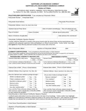 Notice of Claim Form