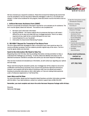 Uniform Borrower Assistance Form