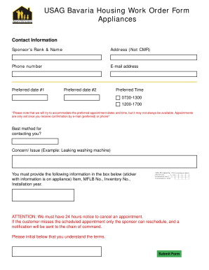 Voltas ac error code list pdf - USAG Bavaria Housing Work Order Form Appliances