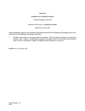 Form 35B - Answers on Interrogatories