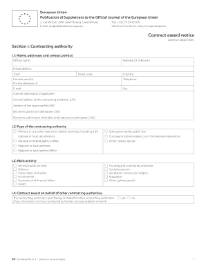 EU Contract Award Notice