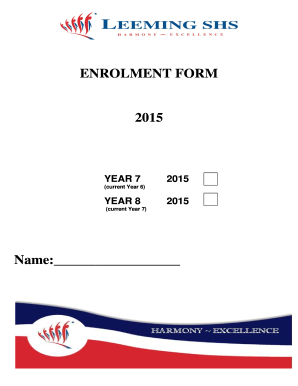 Australian School Enrolment Form