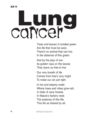 Lung Cancer Educational Worksheet