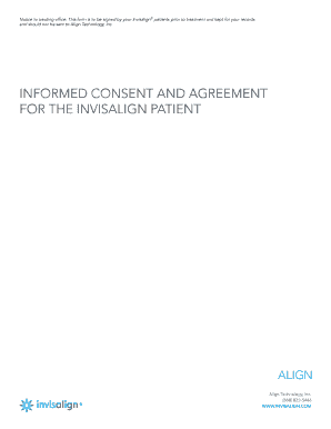 Invisalign Patient Informed Consent and Agreement