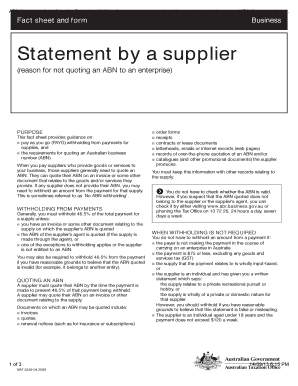 ATO Statement by a Supplier Form