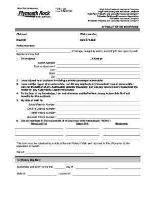 Subject verb agreement worksheet for class 5 - AFFIDAVIT OF NO INSURANCE Claim Number Date of Loss