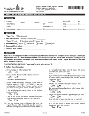 Medicare Supplement Application